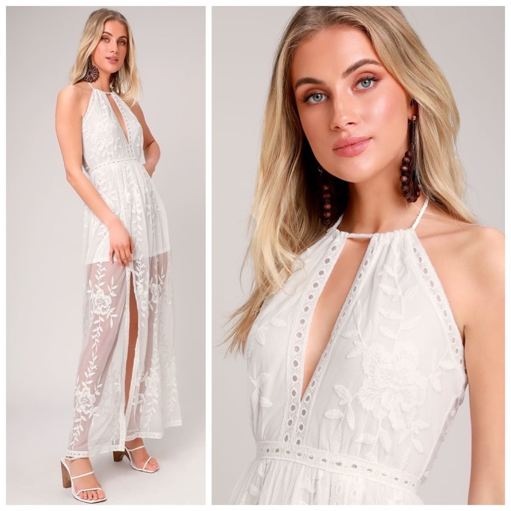 White lace boho maxi dress - Picture 2 of 2